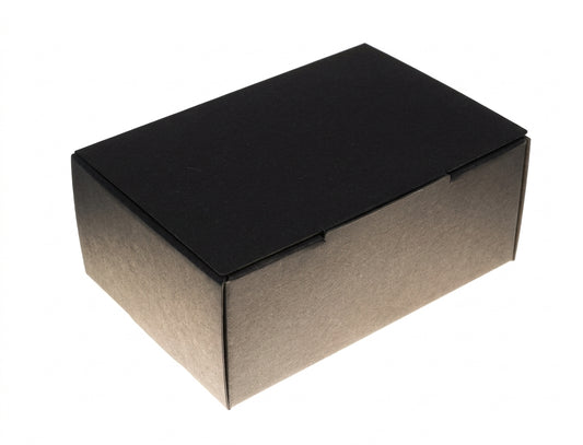 Black textured one-piece carton for handsets, size 3, closed