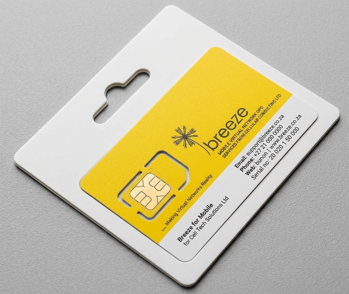 SIM and smart card header pack with a hanging slot and a SIM card