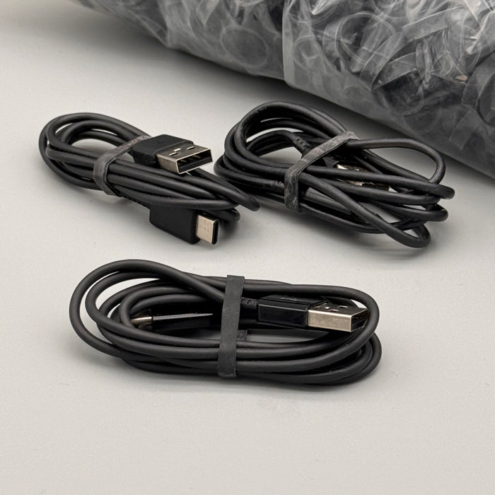 Black Elastic Bands for mobile phone USB power cables