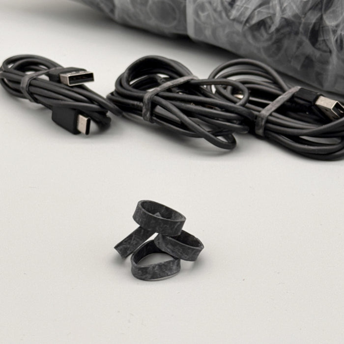 Black Elastic Bands for mobile phone USB power cables