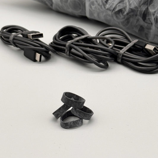 Black Elastic Bands for mobile phone USB power cables
