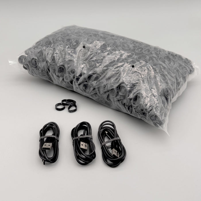 Black Elastic Bands for mobile phone USB power cables